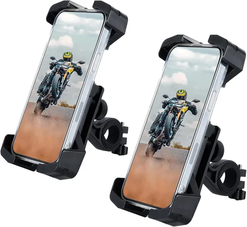 Vista 8 de Soporte de teléfono para motocicleta, soporte para teléfono de bicicleta, scooter universal para manillar de motocicleta, abrazadera de teléfono