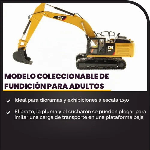 Vista 3 de Diecast Masters 1:50 Excavadora hidráulica híbrida Caterpillar 336E H – High Line Series 85279