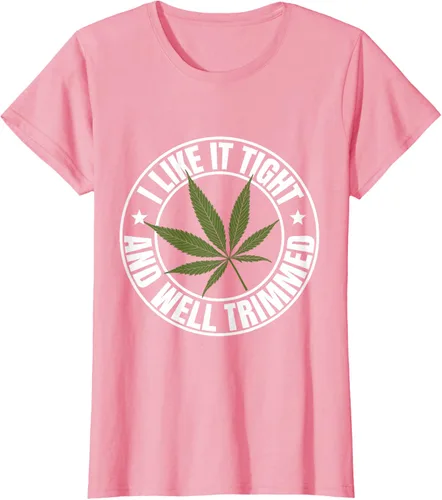 Vista 11 de Weed Cannabis Medical Marihuana I Like It Camiseta ajustada y recortada, Negro, S
