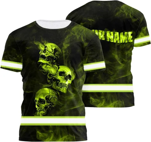 Vista 12 de Camisa de alta visibilidad para hombre, camisas de seguridad reflectantes con nombre personalizado para patriota, patriótico, veterano, militar