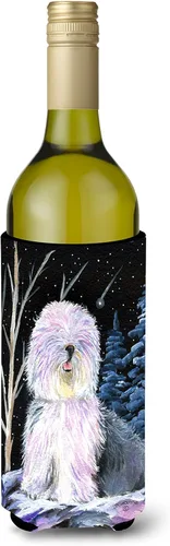 Vista 178 de Caroline's Treasures SS8447CC Starry Night English Bulldog - Enfriador para latas o botellas, lavable, funda plegable con aislamiento para bebidas