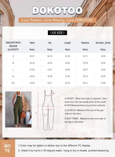 Vista 5 de Dokotoo Overol sin mangas con pechera para mujer, overol con pantalones largos con bolsillos