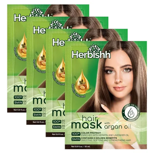 Vista 10 de Herbishh Mascarilla de argán para el cabello, acondicionador e hidratación