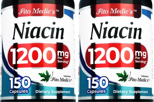 Vista 9 de FITO MEDIC'S Suplemento de niacina de laboratorio, vitamina B3, 150 cápsulas