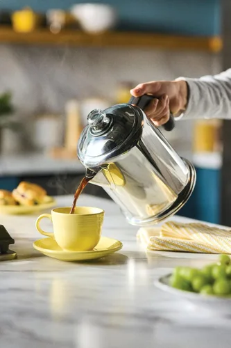 Vista 10 de Farberware Classic Yosemite - Percolador de café de acero inoxidable, 8 tazas, color plateado
