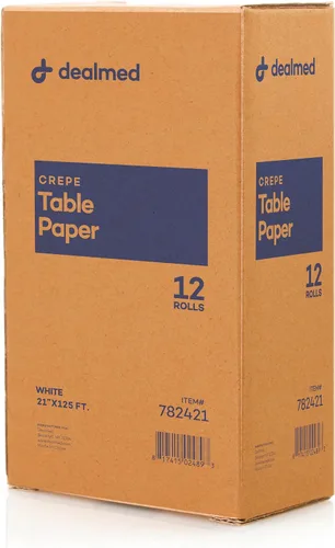 Vista 17 de Dealmed Rollo de papel para reposacabezas, tamaño más pequeño de 8.5 pulgadas x 125 pies, fundas desechables para dentistas, cambio de pañales
