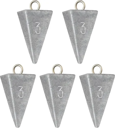 Vista 15 de BLUEWING Pyramid Sinkers Pesas de pesca de plomo 1oz, 2oz, 3oz, 5oz, 8oz, 10oz, 12oz, 16oz, 32oz para agua salada