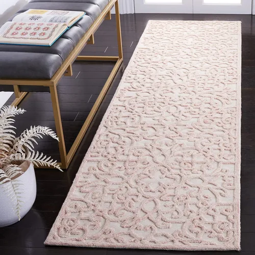 Vista 25 de SAFAVIEH Trace Collection - Alfombra decorativa de 2 x 3 pies, marrón y marfil, lana hecha a mano, ideal para zonas de alto tráfico en entrada, sala