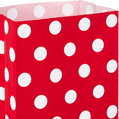 Vista 6 de Hallmark Bolsas rojas para obsequios de fiesta y golosinas envueltas, diseños variados