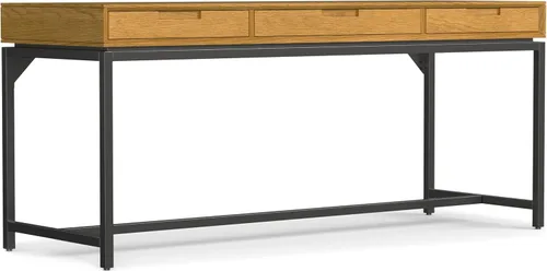 Vista 19 de SIMPLIHOME Escritorio de madera maciza Banting de 72 pulgadas de ancho en Distressed Grey