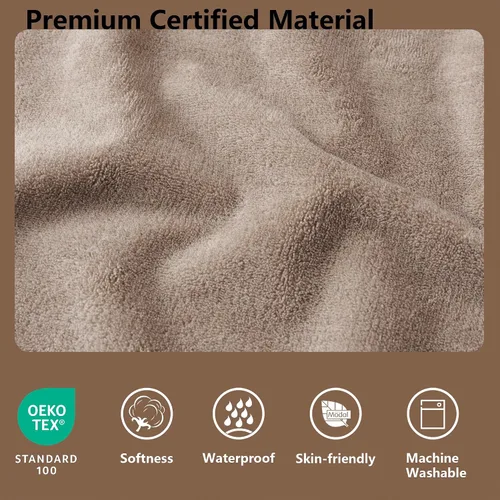 Vista 3 de Manta impermeable para perros pequeños, a prueba de fugas, manta reversible para sofá, cama, protector de muebles lavable a máquina, 25 x 35 Beige