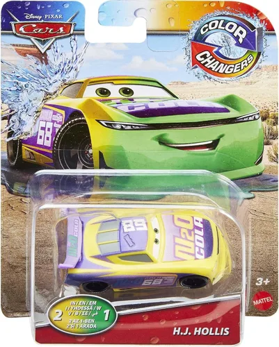 Vista 5 de Disney Mattel y Pixar Cars - Colección de cambiadores de color, los autos de juguete cambian de color con el agua