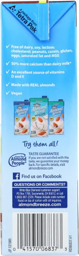 Vista 3 de Blue Diamond - Leche de almendras con brisa de almendras, chocolate, 32 onzas líquidas (paquete de 2)