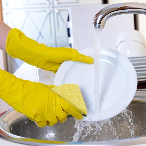 Vista 4 de Pine-Sol Esponjas para fregar de alta resistencia, limpiador de platos de doble cara con estropajo, esenciales de cocina para lavar platos