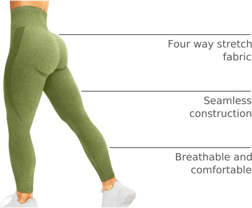 Vista 28 de HIGORUN - Leggings sin costuras para mujer, moldeadores, con diseño gráfico de sonrisas, de cintura alta, para el gimnasio, yoga o hacer ejercicio