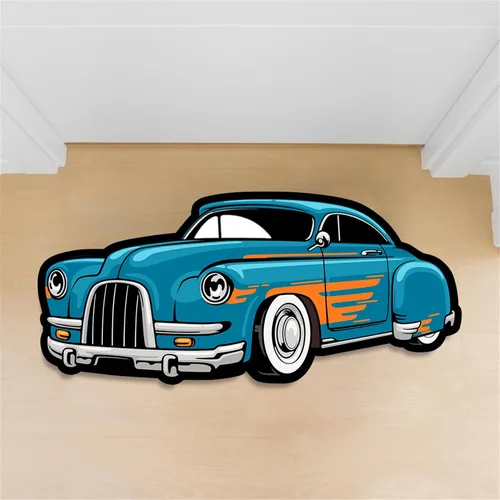 Vista 7 de Tapete personalizado para puerta con forma de automóvil, tapete de franela con foto personalizada, tapete de bienvenida para automóvil, divertido