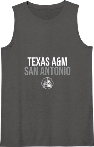 Vista 3 de Texas A&M University-San Antonio Camiseta sin mangas apilada TAMUSA Jaguars, Gris