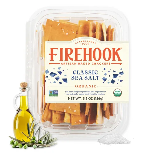 Vista 15 de Firehook Galletas de aceite de aguacate, sal marina y cebollino – horneadas artesanalmente, únicamente crujientes, hechas con ingredientes orgánicos