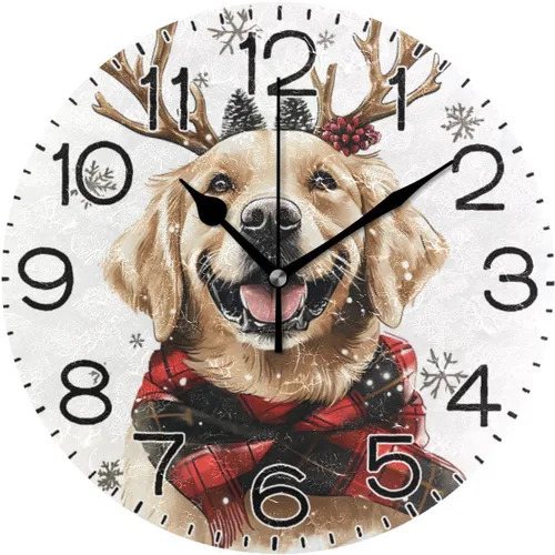 Vista 16 de ALAZA Reloj de pared de mármol marrón natural, funciona con pilas, sin tictac, silencioso, de cuarzo, analógico, rústico, rústico, reloj redondo