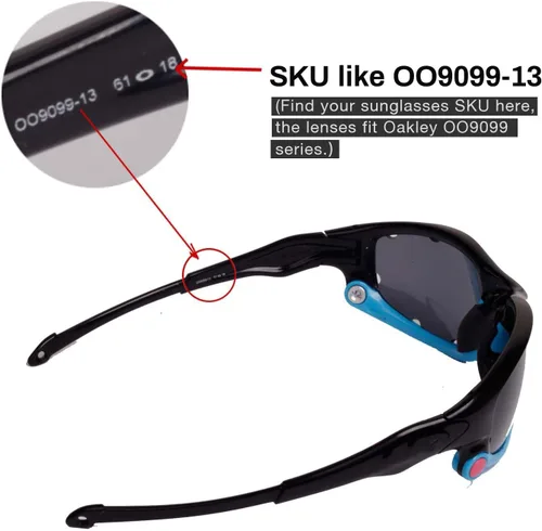 Vista 3 de Walleva Vented Replacement Lenses for Oakley Split Jacket Sunglasses