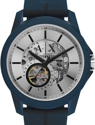Vista 2 de Armani Exchange - Reloj de vestir cronógrafo de acero inoxidable para hombre, Azul automático, Reloj automático