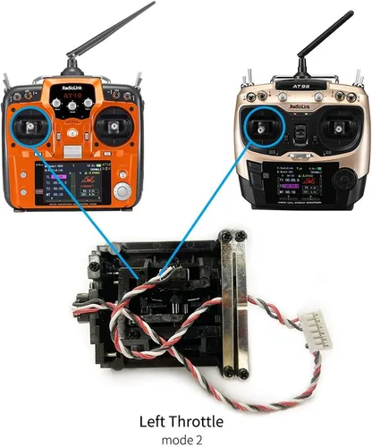 Vista 7 de Radiolink RC Dual Stick Transmisor Original Pulgar Joystick Rocker Gimbals para AT9 AT9S AT9S Pro AT10 AT10 II Reemplazo Acelerador (para Acelerador)