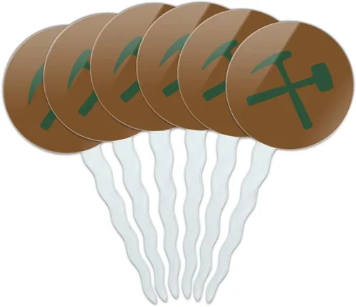 Vista 169 de Abilene Christian - Juego de 6 palillos para cupcakes con logotipo secundario