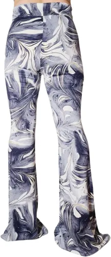 Vista 17 de ShopMyTrend - Pantalones de yoga largos con piernas anchas y acampanadas estilo palazzo, con cintura alta, para mujer