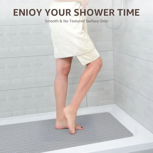 Vista 5 de OTHWAY Tapete antideslizante para bañera de 27 x 17 pulgadas, lavable a máquina, tapete antideslizante para ducha con 246 ventosas fuertes