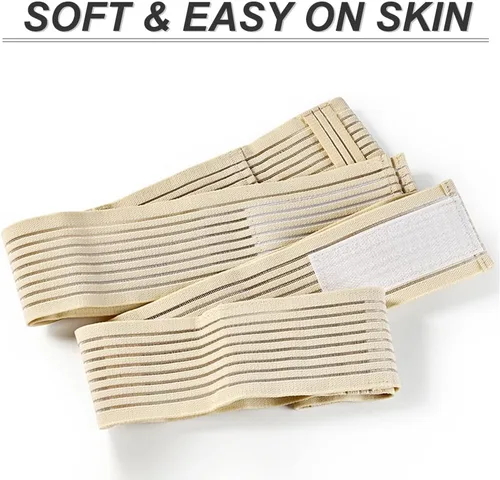 Vista 6 de Hola Health Cinturón PD transpirable, suministros de catéter de diálisis peritoneal, accesorios de soporte abdominal, bandas ajustables para el Beige