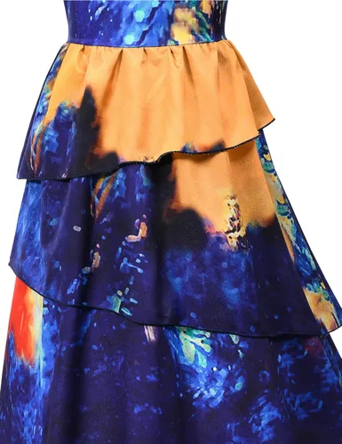 Vista 6 de Kaisebile Princess Costume Dress for Girls Birthday Halloween Party Dress Up with Accessories