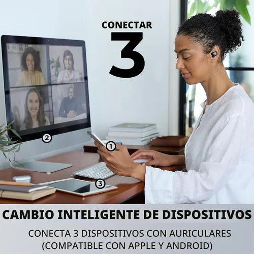 Vista 4 de Technics Auriculares Inalámbricos Bluetooth HiFi True Wireless Multipoint Earbuds II, Cancelación Activa de Ruido, Conectividad Multipunto de 3