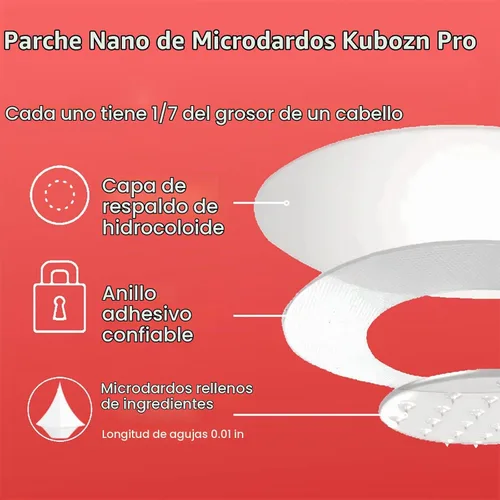 Vista 6 de KUBOZN Pro MicroDardos Patch, hidrocoloide con ácido salicílico, 144 unidades, cubierta invisible contra manchas (1 caja)