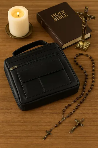 Vista 8 de Fundas de cuero para libros/fundas de Biblia con asa (XL)