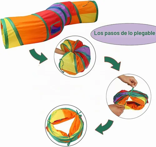Vista 7 de Juego de túnel en S y cuerda masticable plegable y duradera, juguete interactivo para gatitos de interior para juego activo