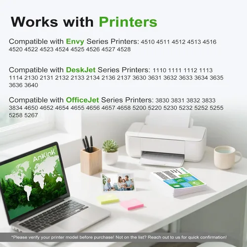 Vista 3 de Ankink 63XL - Cartuchos de tinta de repuesto para HP 63 XL (color 2 unidades) funcionan con HP63 3830 4650 4652 4655 5200 5252 5255 5258 4520 4512