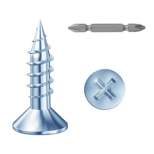 Vista 19 de Wensilon # 4X1 (460PCS) Tornillo de madera negro de cabeza plana 3X25, cabeza plana autorroscante de metal rápido