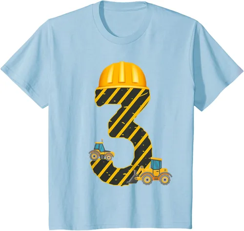 Vista 10 de Camiseta excavadora para niños de 3 años de edad, diseño de excavadora, Negro