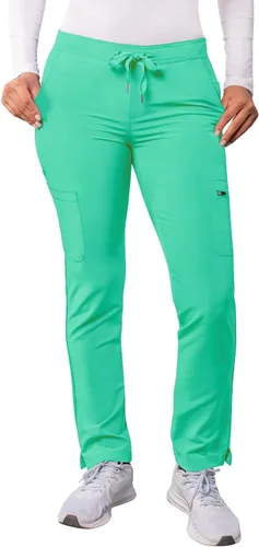 Vista 19 de Adar Addition Scrubs para mujer - Pantalones ajustados de yoga con cordón, para mujer Negro