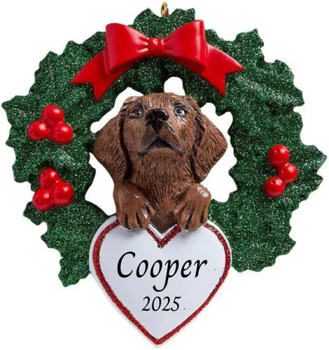 Vista 14 de Adornos personalizados para árbol de Navidad 2025 para mascotas, Chihuahua con corona, recuerdo para los amantes de los perros de los cachorros