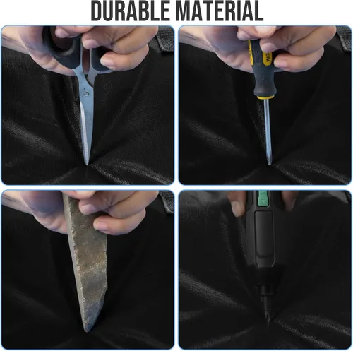 Vista 9 de TAILI - Bolsas de mudanza extra grandes, paquete de 10 bolsas negras resistentes para almacenamiento con ventana visible, asas envolventes