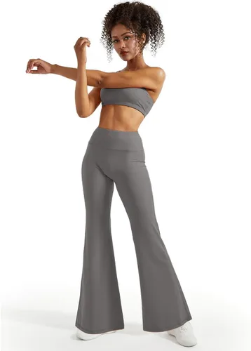 Vista 5 de SUUKSESS Leggings acampanados para mujer, pantalones de yoga de cintura alta con corte de bota y levantamiento de glúteos