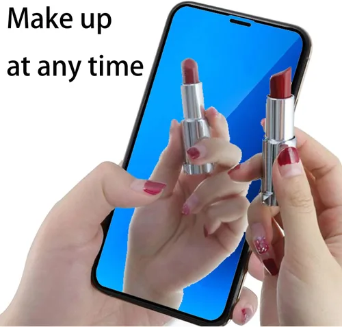 Vista 6 de Paquete de 2 vidrios templados de privacidad anti-azul para Samsung Galaxy S23 / Galaxy S22 Espejo Protector de pantalla anti-espía Película
