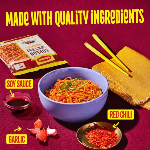 Vista 5 de Maggi Paquete de 24 fideos para barbacoa picantes coreanos