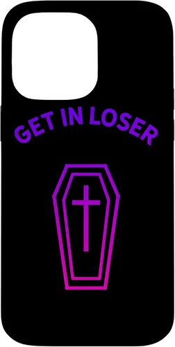 Vista 21 de Pastel Goth Aesthetic Black Gradient Coffin Get in Loser Emo Case for iPhone 17