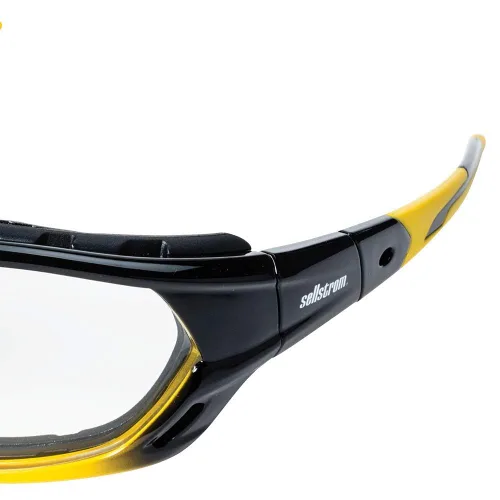 Vista 10 de Sellstrom SRX - Gafas de seguridad, gafas protectoras, antiniebla, lentes transparentes, patillas comoldeadas con revestimiento duro, S70000 Tinte