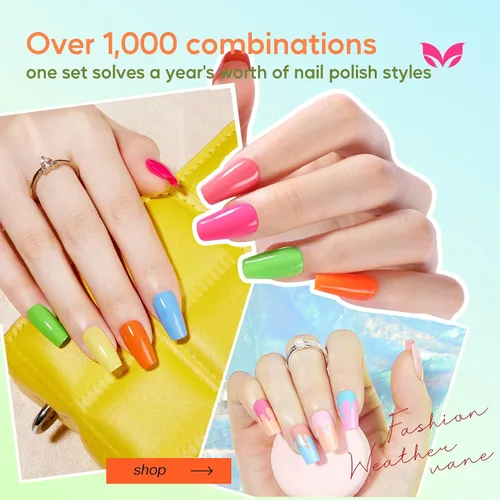 Vista 6 de Morovan Juego de esmalte de uñas de uñas: regalo de primavera y verano 2026, 36 piezas, con purpurina y aire brillante, kit de esmalte de uñas