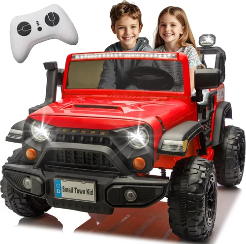 Vista 10 de Juguetes de paseo de 24 V para niños grandes, autos de 2 plazas con control remoto, motor de 400 W, camión con asiento de 20 pulgadas de ancho, 3