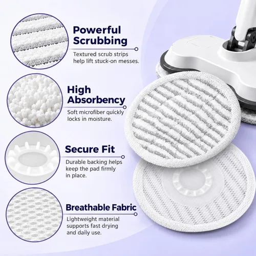 Vista 3 de 8-Pack S8201 Steam Mop Replacement Pads Compatible with Shark S8001