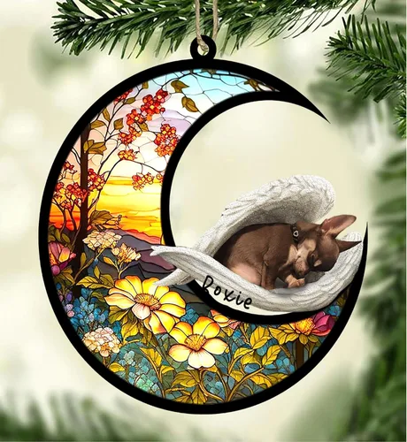 Vista 135 de Atrapasoles conmemorativo personalizado para perros, adorno navideño de Airedale Terrier, recuerdo por pérdida de mascota, regalos conmemorativos